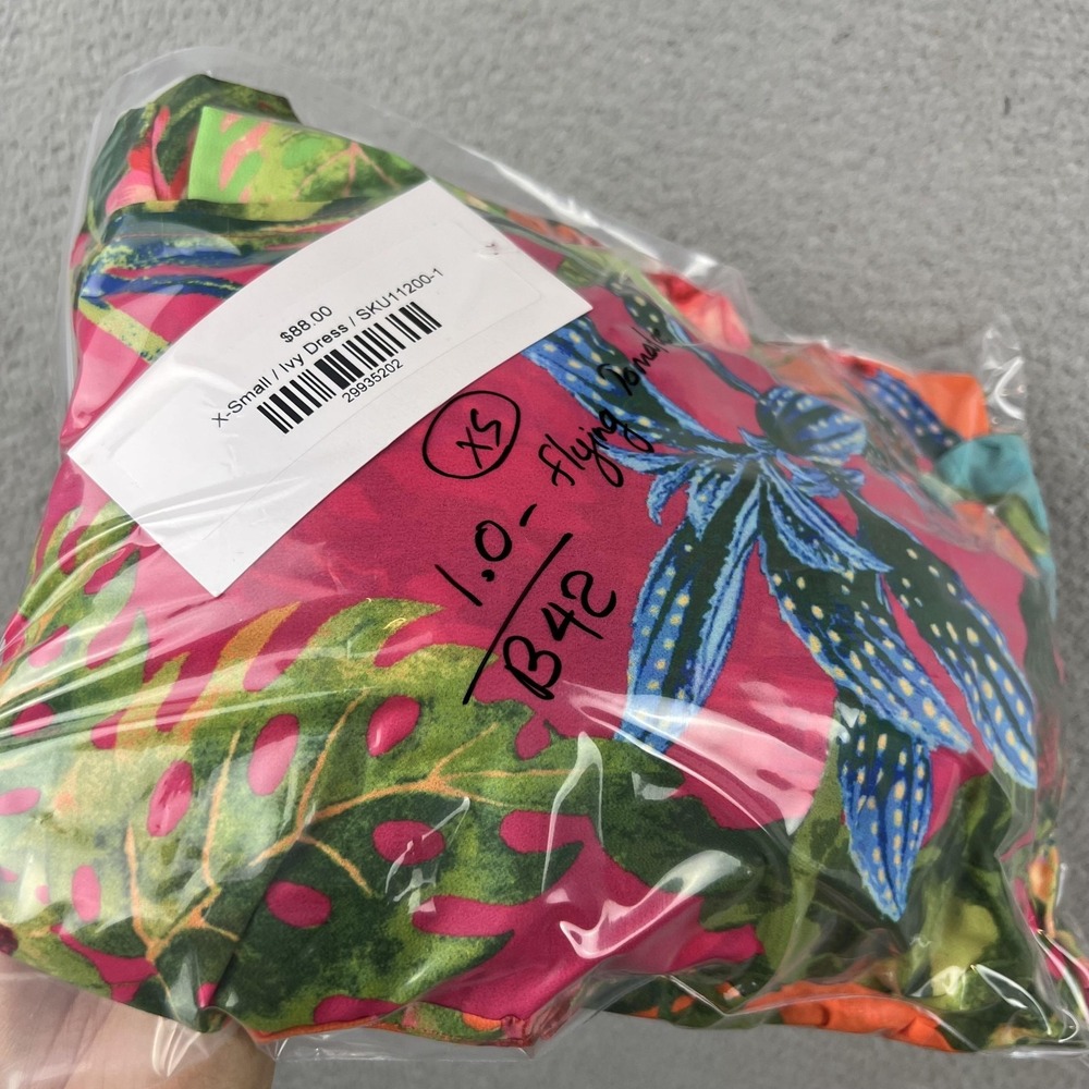 Flying Tomato Dress Womens XS Multicolor Floral Tiered Maxi Sundress Tropical - Picture 12 of 12